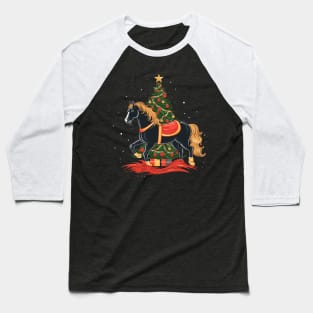 Horse Christmas Baseball T-Shirt